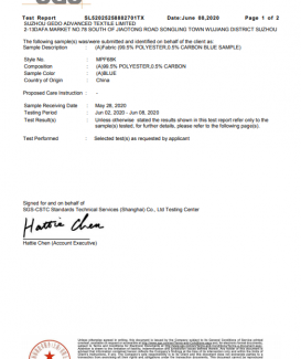 GSG test report Protective clothing MPF68K 01