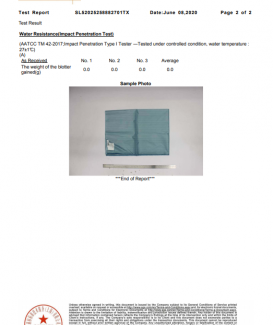 GSG test report Protective clothing MPF68K 02